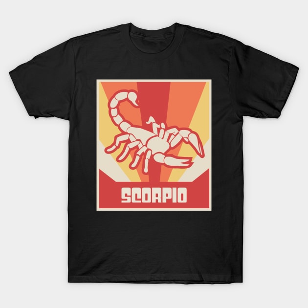 Scorpio – Vintage Astrology Zodiac Sign T-Shirt by MeatMan